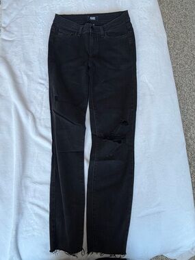 PAIGE Black High-Rise Slim Jeans
